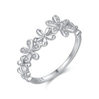 Sterling Silver Daisy Ring Female Korean Fashion Light Luxury Micro Diamond Ring - Fun Gifts & More