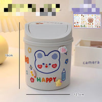 Desktop Trash Can Desk Organizer Bucket Office Mini Bear Trash Can