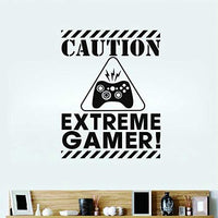 caution gamers  wall stickers - Fun Gifts & More