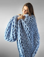 Nordic Thick Wool Hand-woven Blanket - Fun Gifts & More