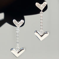 925 sterling silver heart-shaped earrings - Fun Gifts & More