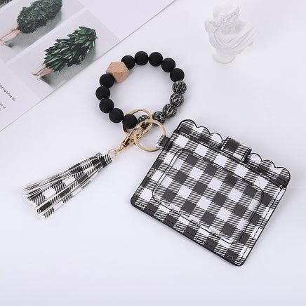 Silicone Bead Bracelet Card Bag Pu Tassel Women's Purse - Fun Gifts & More