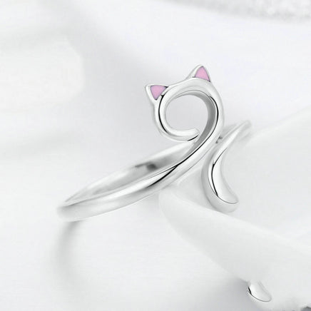 Cat Love 925 Sterling Silver Ring - Fun Gifts & More