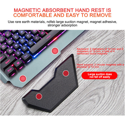 ErgonomicWired Gaming Keyboard with RGB Backlight Phone Holder - Fun Gifts & More