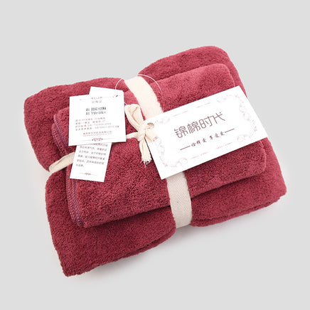 Coral velvet gift towel bath towel set - Fun Gifts & More