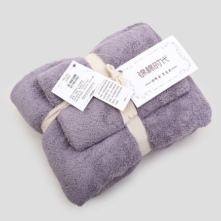 Coral velvet gift towel bath towel set - Fun Gifts & More