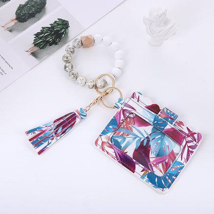 Silicone Bead Bracelet Card Bag Pu Tassel Women's Purse - Fun Gifts & More