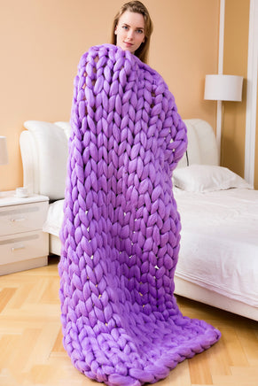 Nordic Thick Wool Hand-woven Blanket - Fun Gifts & More