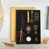 European Retro Creative Feather Dip Pen Gift Box Set - Fun Gifts & More