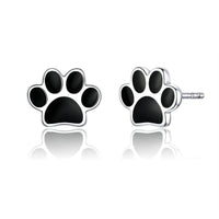 Sterling silver cute paw print earrings - Fun Gifts & More