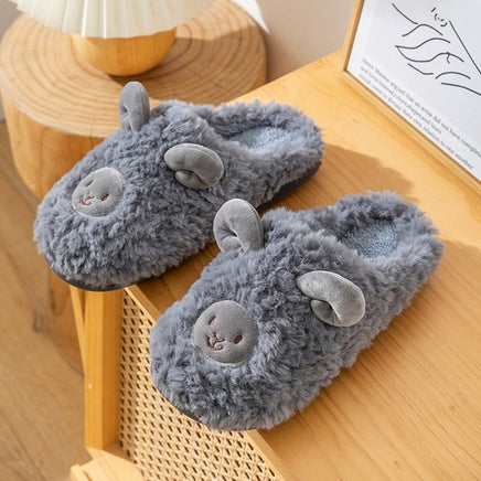 Plush Bedroom Cotton Fluffy Slippers - Fun Gifts & More