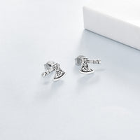 Sterling Silver Viking Axe Stud Earrings - Fun Gifts & More