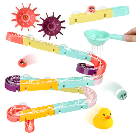 Kids Bath Toys Wall Suction Cup Marble Race Run Track Bathroom Bathtub Baby Play Water Games Toy Kit for Children - Fun Gifts & More