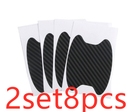 4pcs Set Of Door Stickers Carbon Fiber Scratch-resistant Car Handle Stickers - Fun Gifts & More