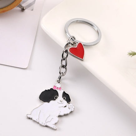 American Cute Fashion Pet Waving Dog Keychain Pendant - Fun Gifts & More