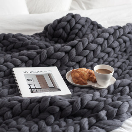 Nordic Thick Wool Hand-woven Blanket - Fun Gifts & More