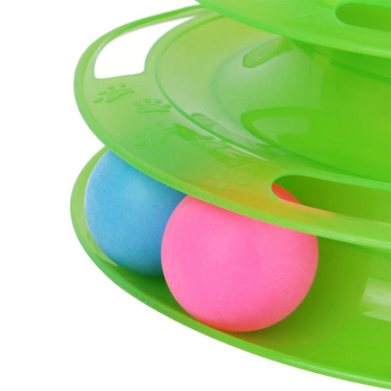 Pet Cat Crazy Ball Disk Interactive Toys Amusement Plate Trilaminar Funny Toy - Fun Gifts & More