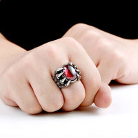 Men's Vintage Personality Titanium Steel Inlaid Zircon Ring - Fun Gifts & More