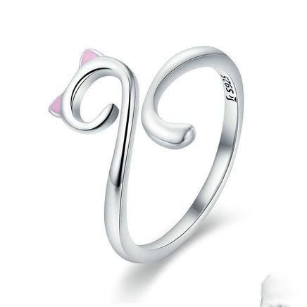 Cat Love 925 Sterling Silver Ring - Fun Gifts & More