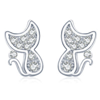 S925 Sterling Silver Kitten Stud Earrings - Fun Gifts & More