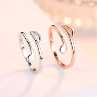 Adjustable Music Note Rings - Fun Gifts & More