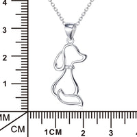 Ladies 925 Sterling Silver Jewelry Dog Necklace - Fun Gifts & More