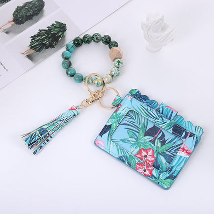 Silicone Bead Bracelet Card Bag Pu Tassel Women's Purse - Fun Gifts & More