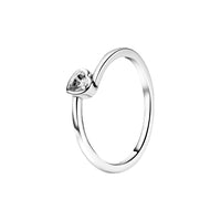 S925 Silver Ring Heart-shaped Ring Female - Fun Gifts & More