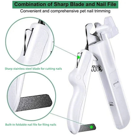 Pet Nail Clippers With LED Light Dogs Cat Nail Scissors Professional Trimmer Tool Care Grooming Supplies - Fun Gifts & More