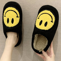 Cute Smile Pattern Fluffy Slippers - Fun Gifts & More