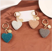 Creative Fashion Rhinestone Heart Keychain Pendant - Fun Gifts & More