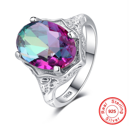 Purple Zircon Platinum Plated Ring - Fun Gifts & More