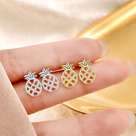 Sterling silver pineapple earrings - Fun Gifts & More