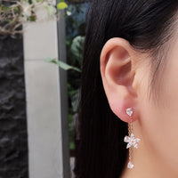 S925 sterling silver flower tassel earrings - Fun Gifts & More