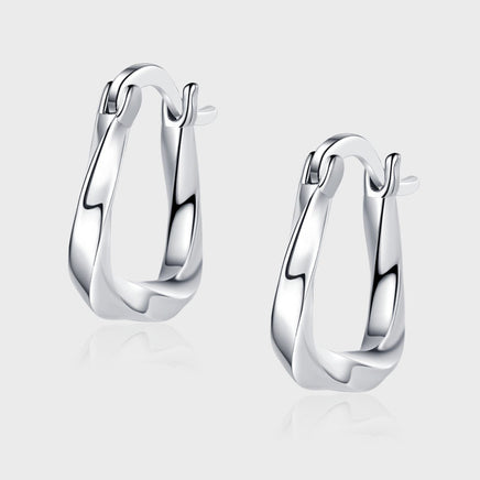 S925 Sterling Silver Geometric Earrings Temperament Advanced Atmosphere Earrings - Fun Gifts & More