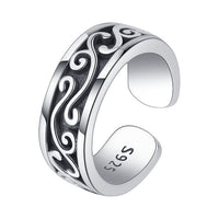 Retro Dark Thorn Ring Men's Sterling Silver - Fun Gifts & More