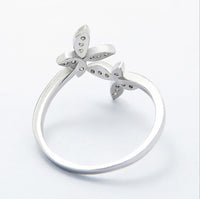 Sterling Silver Adjustable Butterfly Ring - Fun Gifts & More