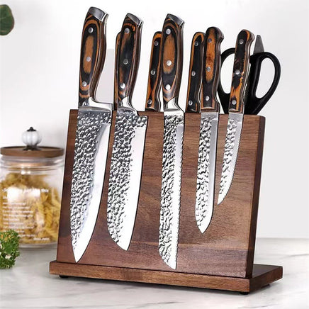 Solid Wood Magnetic Knife Holder Kitchen Creative Multifunctional Storage - Fun Gifts & More