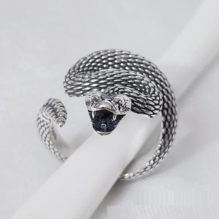 Sterling Silver S925 Snake Ring Thai Silver Vintage - Fun Gifts & More