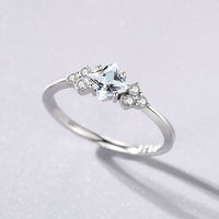 S925 Silver Ring Female Japanese And Korean Simple Light Luxury Zircon - Fun Gifts & More