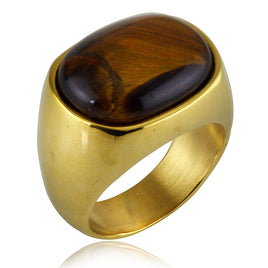 Personality Tiger Eye Men's Titanium Steel Ring - Fun Gifts & More