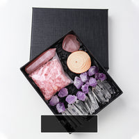 Natural Crystal Rough Pillar Crushed Stone Gift Set - Fun Gifts & More