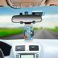 Universal Car Rear View Mirror Mount Stand GPS Cell Phone Holder 360 Rotation - Fun Gifts & More