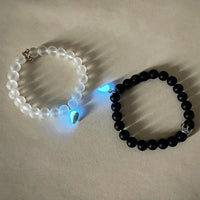 2pcs Glow In The Dark Heart Couple Bracelet - Fun Gifts & More