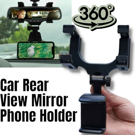 Universal 360 Rotation Car Rear View Mirror Mount Stand GPS Cell Phone Holder - Fun Gifts & More