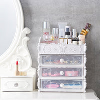 Transparent Makeup Organizer Cosmetic Storage Box Drawer Desktop Organizer Jewelry Beauty Storage Bins Lipstick Christmas Gifts - Fun Gifts & More