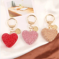 Creative Fashion Rhinestone Heart Keychain Pendant - Fun Gifts & More