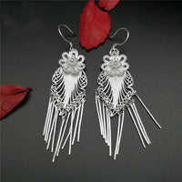 Flower tassel sterling silver earrings - Fun Gifts & More