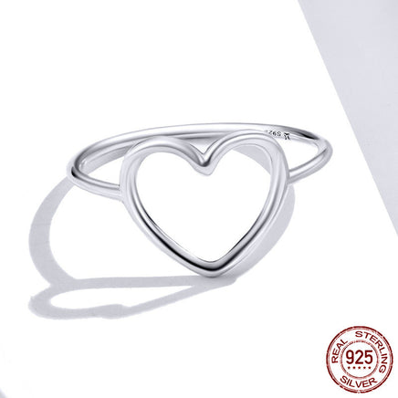 Simple S925 Ring Heart Shape - Fun Gifts & More