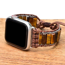 Rectangular Tiger Eye Stone ChainMen's Fashion Heroism Watch Strap Bracelet - Fun Gifts & More